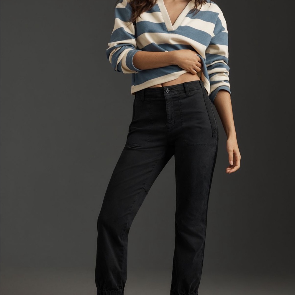 Anthropologie Black Ankle Cropped Jeans